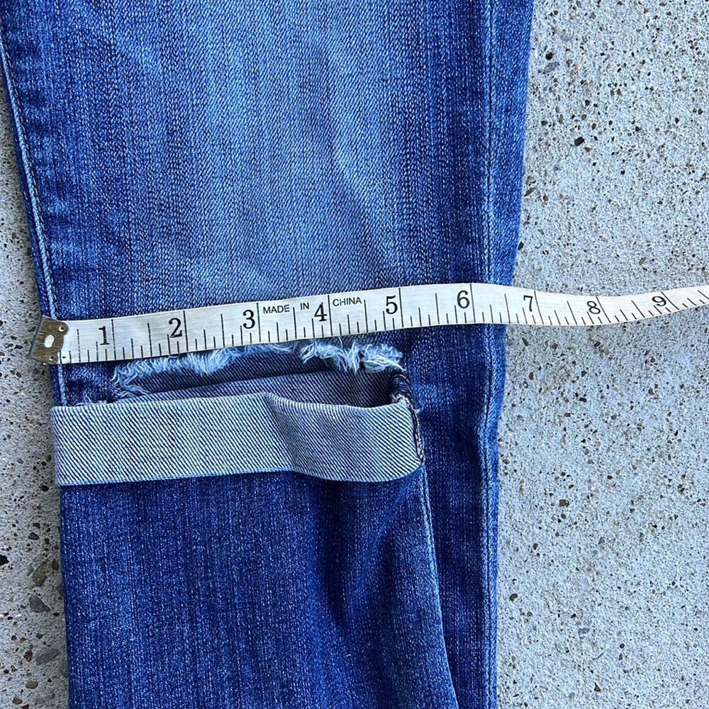 AG The Stilt Cigarette Roll-Up Low-Rise Distressed Stretch Ankle Jeans Waist 26 - Picture 11 of 11